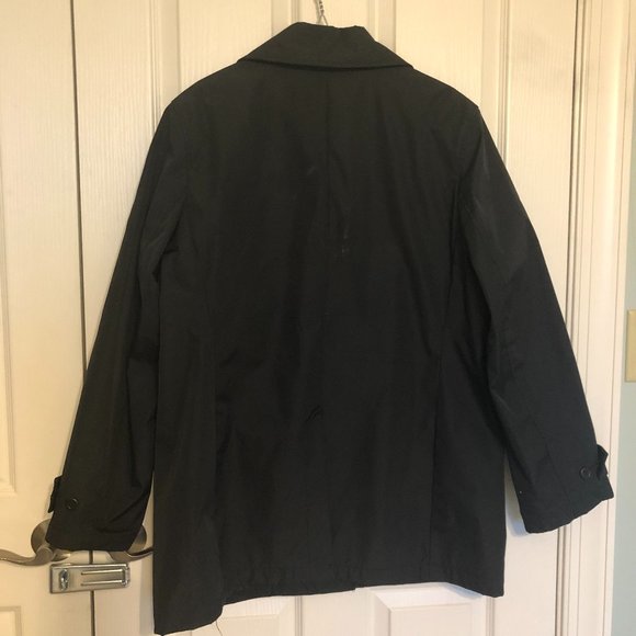 GAP Black Pea Coat Style Rain Coat - Picture 2 of 4